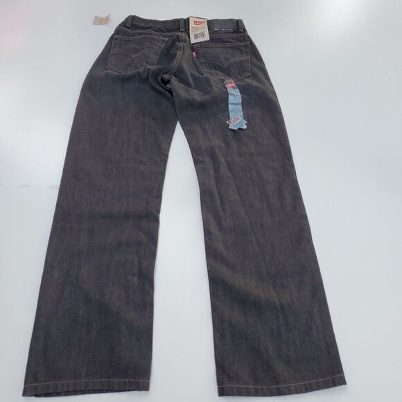 NEW LEVI'S 505 REGULAR BLACK DENIM SLIM STRAIGHT JEANS 27 29 NWT - Picture 6 of 7